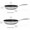 thumbnail image 2 of Non-Stick Stainless Steel Fry Pan Set, 10-Inch and 8-Inch, Oven and Induction Safe, 2 of 5