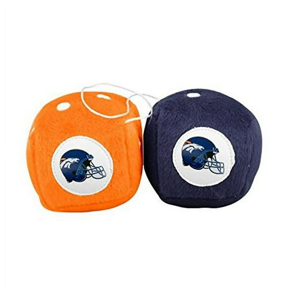 Fremont Die NFL Denver Broncos Dados Peludos de 3", Colores del Equipo