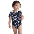 thumbnail image 3 of Daiia Sardine Printed Unisex-Baby Short Sleeve Onesies Bodysuits Baby Climbing Clothes Soft and Comfortable Romper with Expandable Shoulder Design-2 Years, 3 of 8