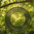 thumbnail image 3 of Carbon Steel Peanut Bird Feeder With Hanging Hook Hanging Wreath Birdfeeders Rustproof & Weatherproof Peanut Ring Squirrels Food Container For Outdoor Birds Squirrels Feeding (Black), 3 of 10