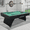 Green, variant on 7 ft Pool Table with Accessories, Matte Black Billiards Table for Indoor Game Room