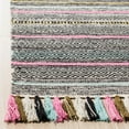 thumbnail image 3 of SAFAVIEH Montauk Lorenzo Striped Cotton Runner Rug, Black/Multi, 2'3" x 8', 3 of 6