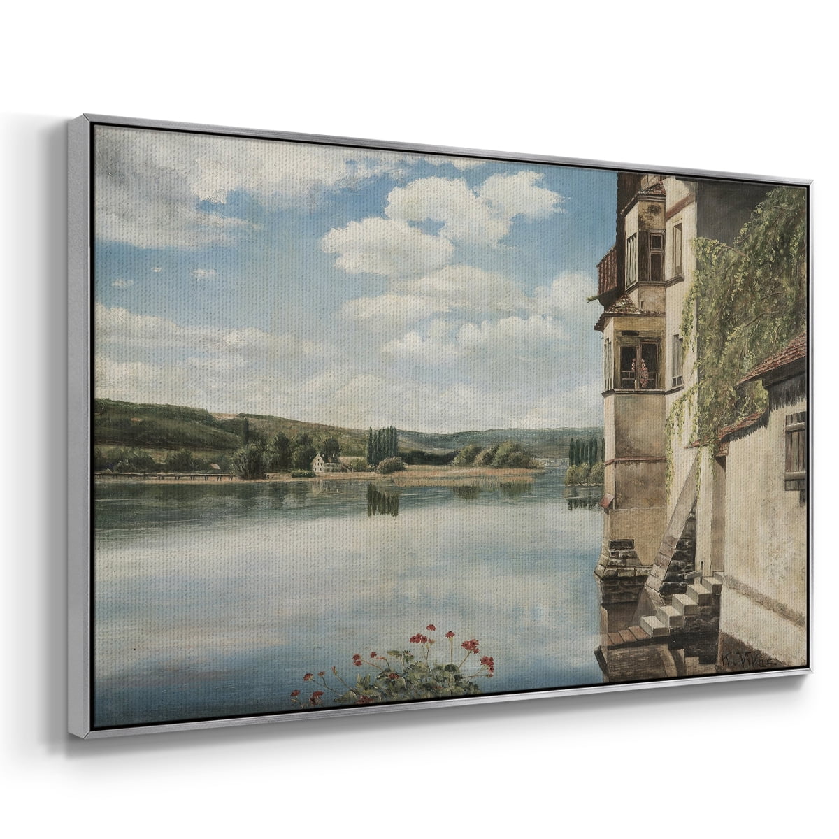 Vintage Landscape-CCCLI By Wexford Home Framed in Silver Wood Gallery Wrapped Canvas 17 in. x 25 in.