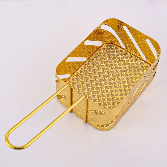 SOPOTUTU 2Pcs Metal Fry Basket with Ergonomic Handle for Frying and Serving