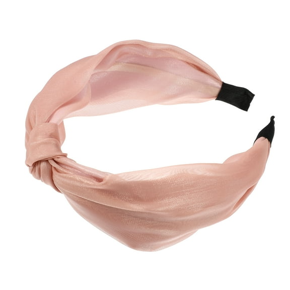 Vocoste 1 Pc Knotted Silk Headband Fashion Hairband for Woman Non Slip Pink