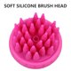 thumbnail image 3 of Cepillo de baño multifuncional para mascotas, peine de silicona suave para masaje de pelo, con dispensador de champú (rojo), 3 of 7