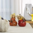 thumbnail image 2 of Northlight Set of 2 Scarecrow on a Pumpkin Thanksgiving Table Figures, 2 of 5