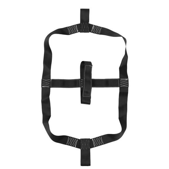 WASHWEPE Rear Wheel Fixing Belt For Motorcycle Transportation Tie-Down Polyester Black 134X47Cm 1Pack