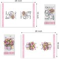 thumbnail image 2 of Tulip Flower Spring Summer Kitchen Dish Towels Set of 2, Life is A Beautiful Ride Bike Mason Jar Hand Towels Drying Baking Cooking Cloth, Pink Plaid Farmhouse Home Kitchen Decor 18x26 Inch, 2 of 6