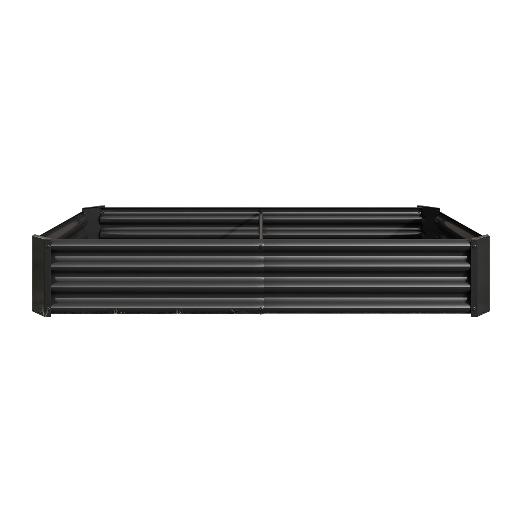 KINGGLE Galvanized Raised Garden Bed for Vegetables,Planter Raised Garden Boxes Outdoor,Metal Raised Garden Beds Steel Kit for Vegetables Flower Herb Patio Black Rectangle