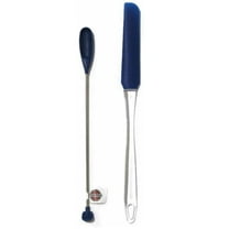 Norpro 2pc Silicone Spatula Set - Jar Scraper with Cake Icing Spatula - Blue