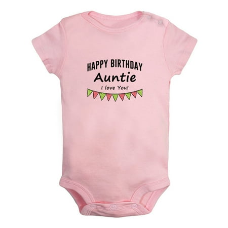 

Happy Birthday Auntie I Love You Novelty Rompers For Babies Newborn Baby Unisex Bodysuits Infant Jumpsuits Toddler 0-12 Months Kids One-Piece Oufits (Pink 18-24 Months)