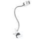 thumbnail image 3 of Luz de abrazadera USB, temperatura de Color fría y cálida, luz de cuello de cisne ajustable de 360 grados (plateada), 3 of 14