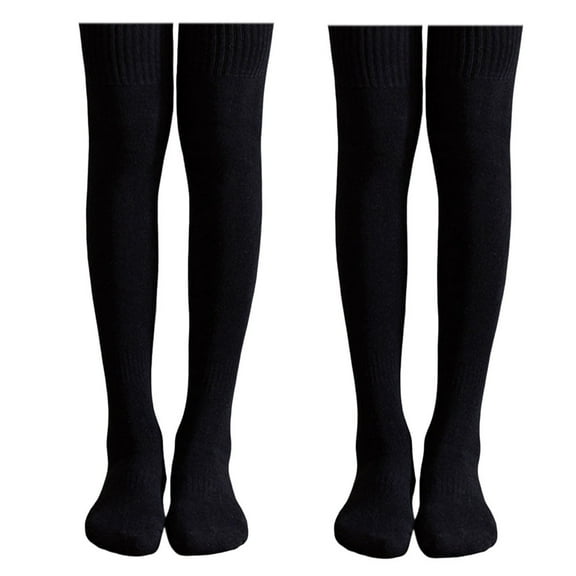 2 Pairs Women's Knitted Thigh High Boot Socks over the Knee Warm Extra Long Winter Stockings for Women Girls