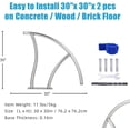 thumbnail image 2 of YUSAZENS 1 Set Stainless Steel Pool Handrail, Rustproof Pool Grab Rail for Inground Pool Spa Stair Ladder Access 30x30in, 2 of 6