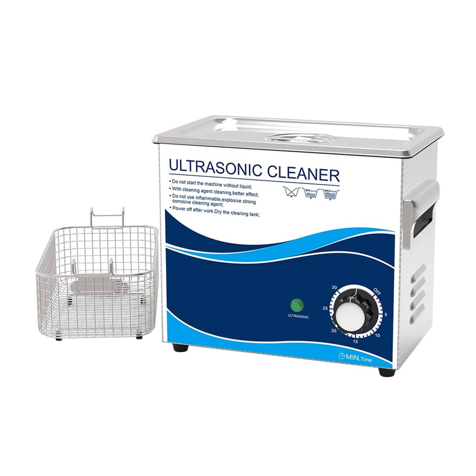 3.2L Ultrasonic Cleaner Bath 180W 40khz With Timer Cleaning Solution For Circuit Borad Metal Parts Tableware ,Strong Cleaning