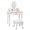 White, variant on EastVita Kids Vanity Set with Mirror & Drawer,Deluxe Wood Makeup Play Table and Chair for Girls Aged 3-9,White