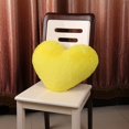 thumbnail image 1 of Almohada en forma de corazón cómoda de la funda de almohada del cojín de la piel del pelo de conejo de imitación sin la cubierta central, 1 of 6