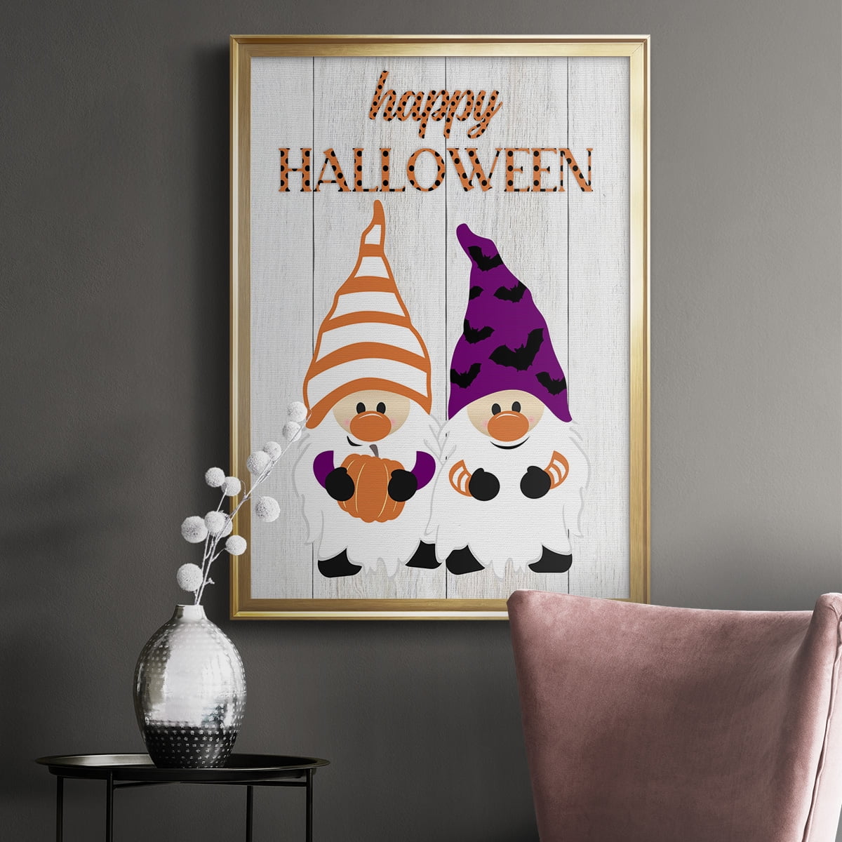 Halloween Gnomes Premium Framed Print - Ready to Hang