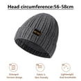 thumbnail image 2 of Gorro de invierno con forro de satén para mujer y hombre, gorro holgado con forro de seda para invierno, gorro de punto cálido con puños, 2 of 5