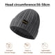 thumbnail image 2 of Gorro de invierno con forro de satén para mujer y hombre, gorro holgado con forro de seda para invierno, gorro de punto cálido con puños, 2 of 5