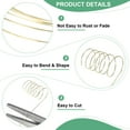thumbnail image 2 of Alambre de joyería de 0.3 mm, calibre 28, 328 pies de alambre de manualidades de cobre para hacer joyas/plantar/tejer/manualidades DIY, alambres de metal suave [100M, dorado claro], 2 of 7