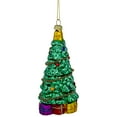 thumbnail image 4 of Northlight 5" Shiny Green Decorated Christmas Tree Hanging Glass Ornament, 4 of 5