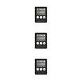 thumbnail image 2 of stanreset Kitchen Timer Digital Electronic Count Up Study Timing Alarm Sports Gym Fitness Portable Home Picnic Accessory Black 3Set, 2 of 6