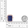 thumbnail image 4 of Gem Stone King 14.50 Ct Emerald Cut Blue Lapis 18K Rose Gold Plated Silver Ring, 4 of 4