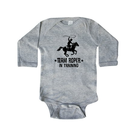 

Inktastic Team Roper In Training Cowboy Gift Baby Boy or Baby Girl Long Sleeve Bodysuit