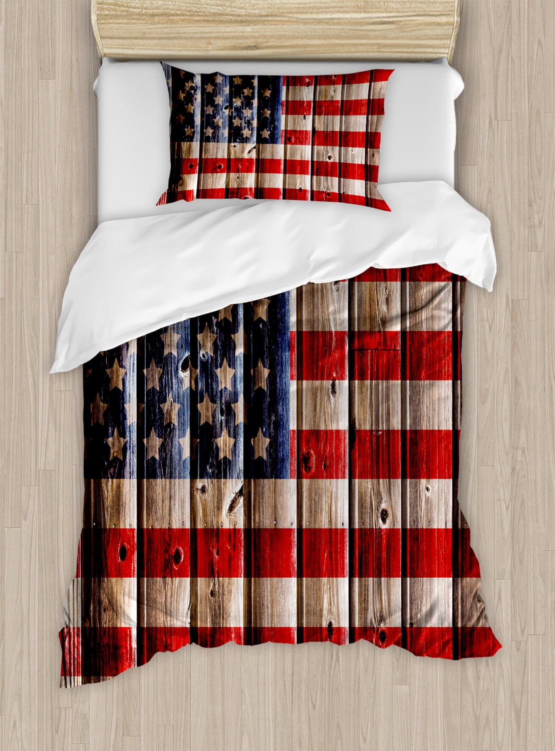 rustic american flag bedding