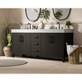 thumbnail image 3 of Elegant Kitchen and Bath 72 inch Double Bathroom Vanity In Mocha Brown, 3 of 10