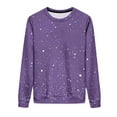 thumbnail image 4 of CQONEPT Sweatshirts for Womens Casual Loose Fit Pullover Top Fleece Lined Solid Color Clothes Fall Fashion Shirts Purple S, 4 of 6