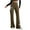 A188 Brown, variant on Flare Pants for Women, Wide Leg High Waisted Star Pattern, Stretchy Comfortable, Casual Streetwear Trousers