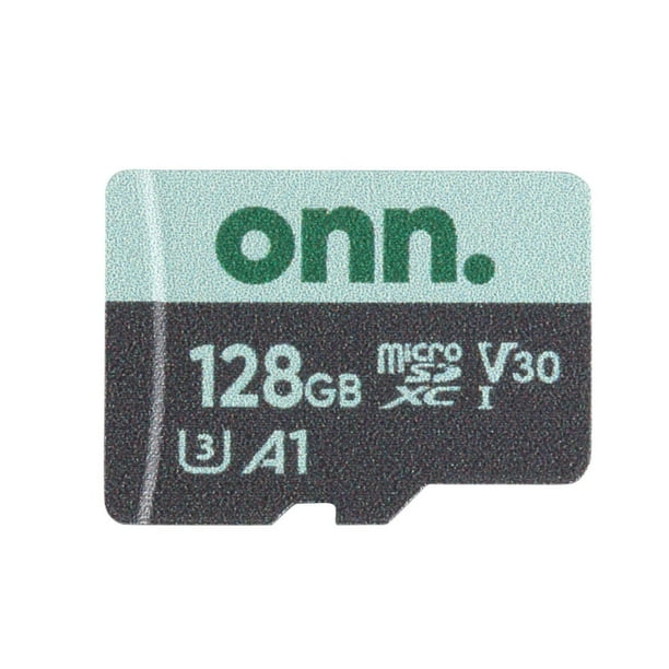 onn. 128 GB microSDXC U3 Memory Card with Adapter, 95 MB/s Read speed