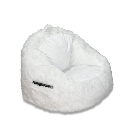 AcEssentials Structured Fur Bean Bag Chair with Pocket, Available in Multiple Colors - Walmart.com