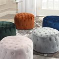 thumbnail image 2 of Homycasa Mid-Century Modern Velvet Cocktail Ottoman, 2 of 9