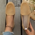 thumbnail image 5 of Women’s Plus-Size Breathable Soft-Soled Loafers, Lightweight Comfortable Moccasins, Casual Versatile Shoes for Spring Summer, Non-Slip Flexible Footwear for Daily Wear Yellow, 5 of 9