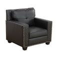 thumbnail image 2 of Gewnee Leather Upholstered Armchair Accent Chair with Nailhead Trim,Black, 2 of 4