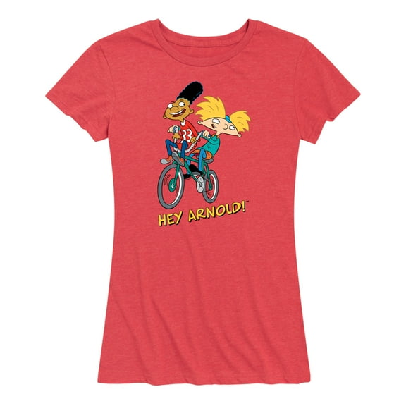 Hey Arnold! - Arnold and Gerald Bike - Women's Short Sleeve Graphic T-Shirt