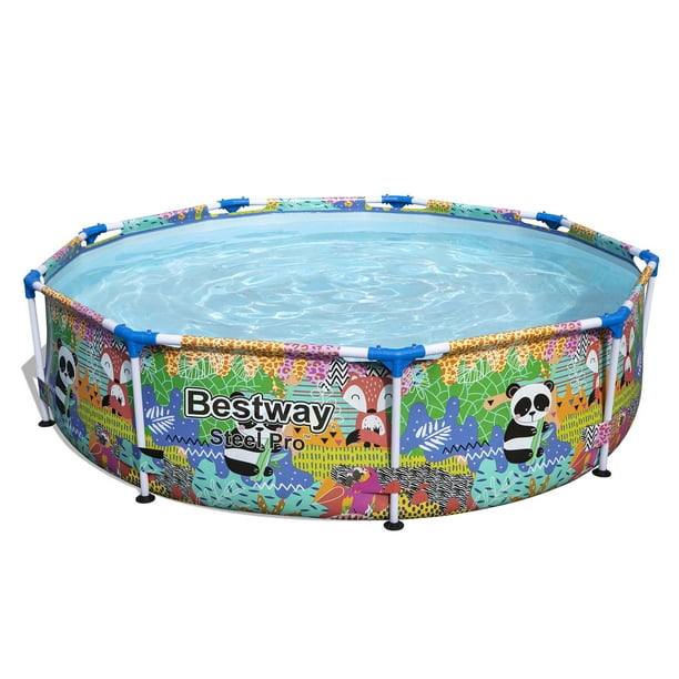 Bestway Steel Pro Panda Print DuraPlus Reinforced Liner Round Above Ground Pool