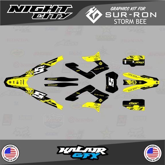 Kalair GFX Graphics Kit for Surron STORM BEE (All Years) Nightcity Series