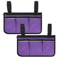 thumbnail image 1 of Bolsa para Reposabrazos de Silla de Playa Uxcell [Paquete de 2] - Poliéster Impermeable con Correas Ajustables y Franja Reflectante Playa [Morado], 1 of 1