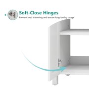 ELECWISH 30 Inches Traditional Bathroom Vanity in White Finish, Single Bathroom Vanity with Top and 2-Door Cabinet