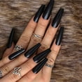 thumbnail image 3 of Prensa extra larga en las uñas Coffin Purple Fake Nails Ballerina Glossy Full Cover Uñas artificiales para mujeres y niñas 24 piezas Xemadio HMHZ199-1, 3 of 6