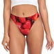 thumbnail image 1 of Balery Strawberry Red Tangas de Algodón para Mujer con Estampado – Ropa Interior Sexy, Transpirable, G-string-Large, 1 of 1