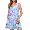 thumbnail image 5 of Hyknon Robes d'Été pour Femmes Mode Col Rond Sans Manches Douces Confortables Robes d'Été Imprimées de Pâques Amples Grande Taille Robes Midi Fluides, 5 of 5