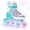 Teal, variant on Girls Inline Skates for Kids Boys, 4 Sizes Adjustable Butterfly Blades Skates with All Light up Wheels Purple