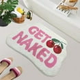 thumbnail image 1 of SHIYUE Get Naked Bath Mat Pink Cute Funny Bathroom Rug, Soft Absorbent Water Non Slip, Superior Washable Microfiber Cool Shower Preppy Decor Rug (Cherry 18"x26"), 1 of 8