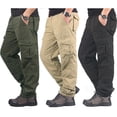 thumbnail image 2 of Jumpingount Pantalón cargo cómodo y cálido de poliéster para hombre, pantalón cálido de invierno para actividades al aire libre Prendas para la parte inferior del cuerpo Verde L, 2 of 6